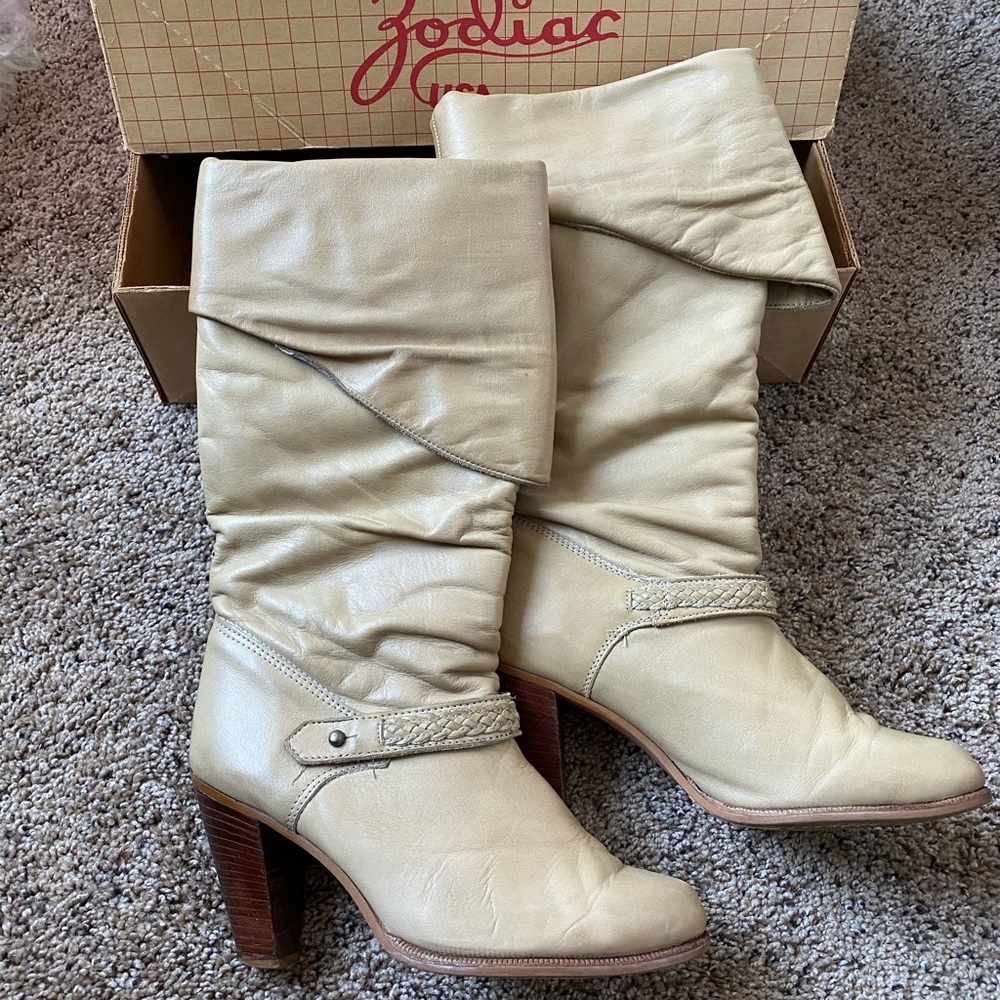 Vintage Zodiac Heeled Boots